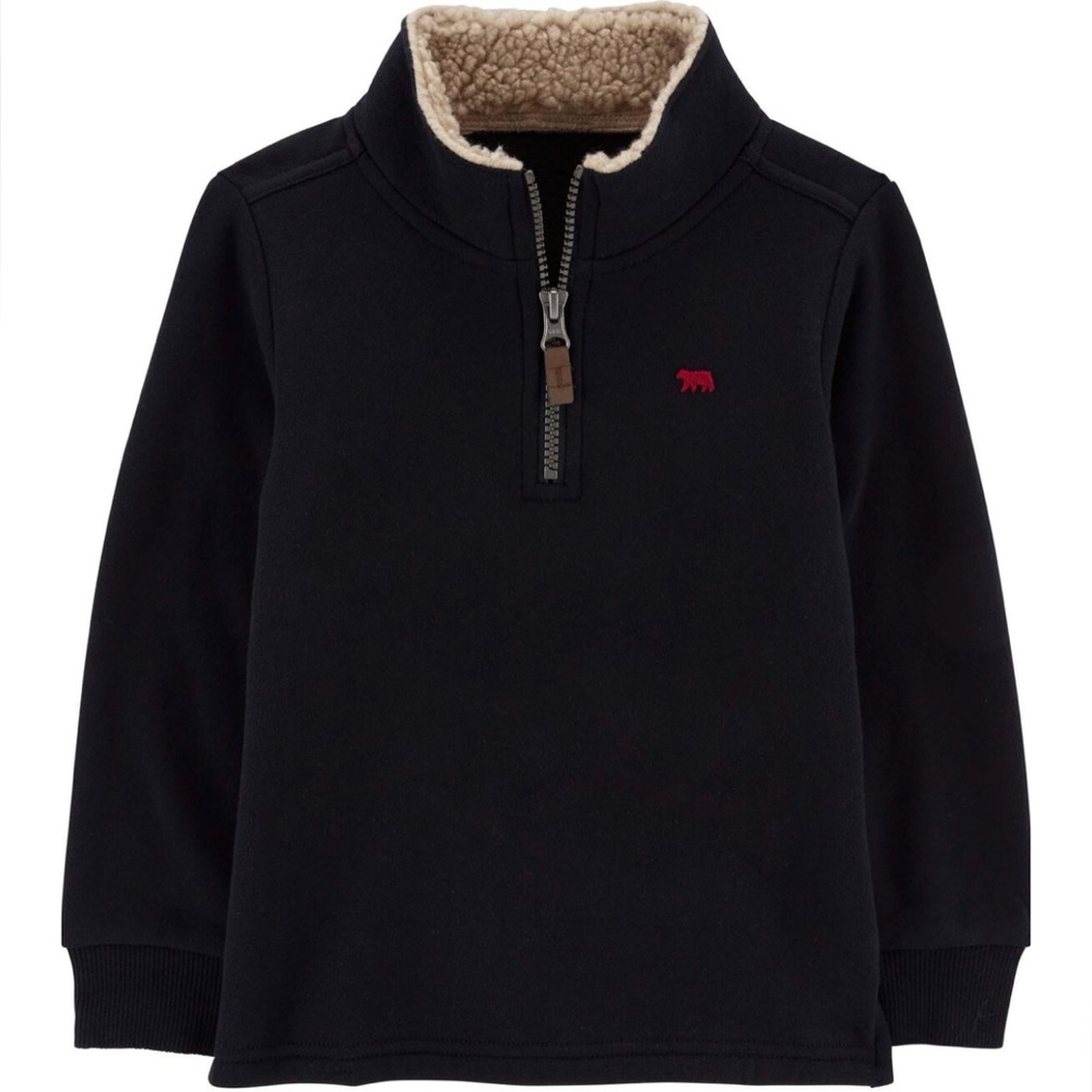 GUC- Black Toddler Half-Zip Fleece Pullover Kids 4